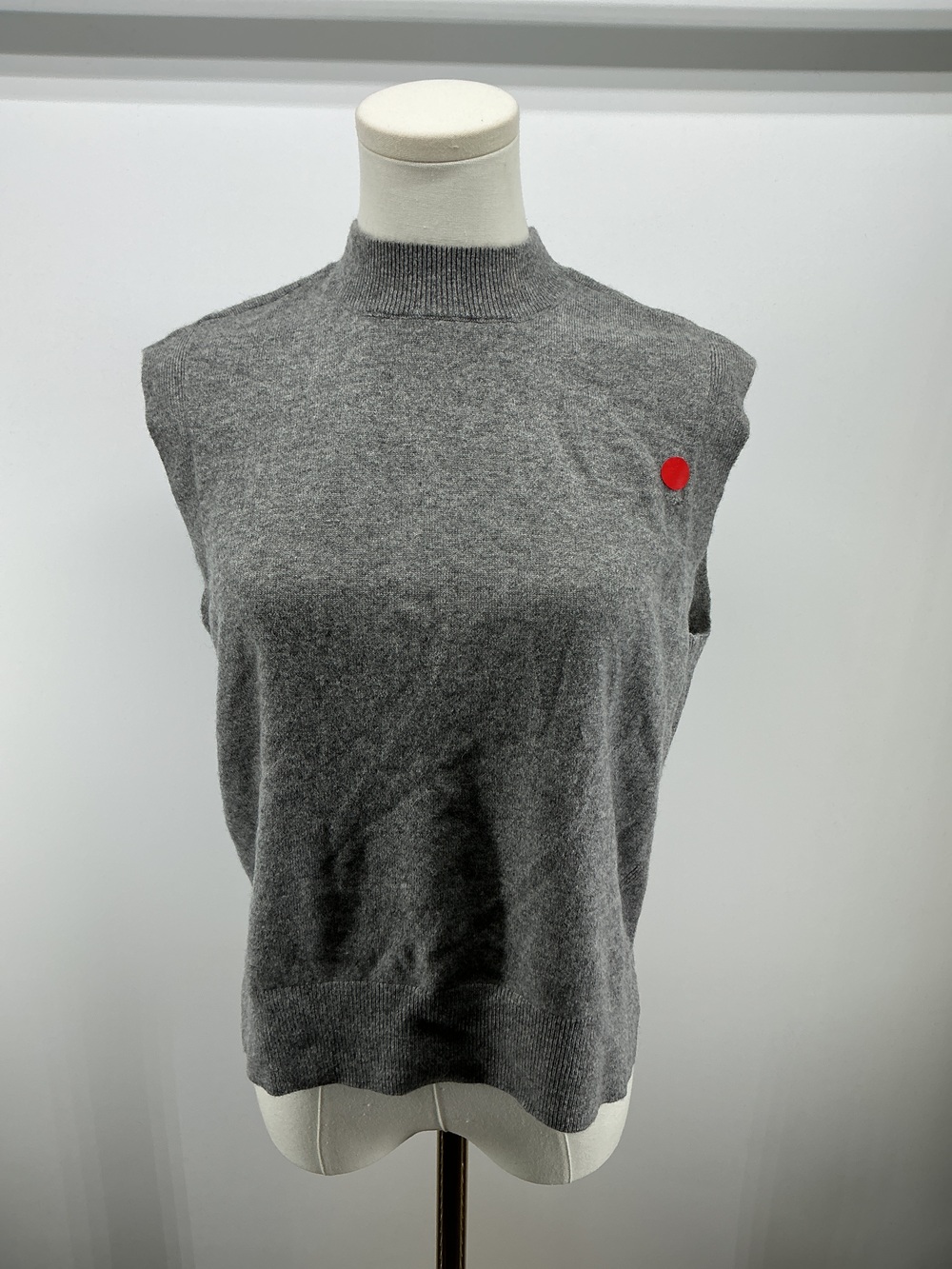 Mongolian Cashmere Mock Neck Sweater Vest